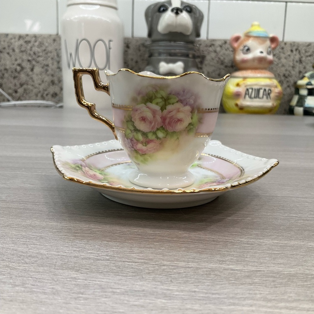 ANTIQUE B. RAINEY TEACUP AMD SAUCER - Picture 9 of 9
